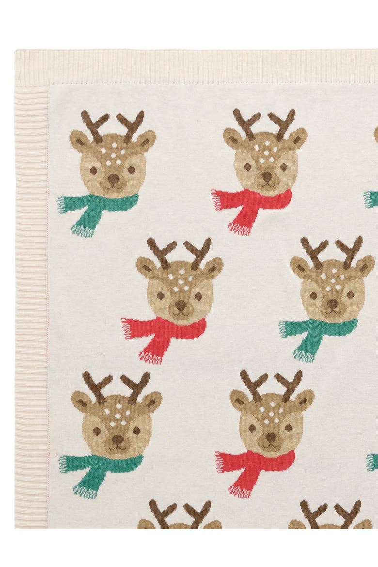 Christmas Jacquard Blanket, Alternate, color, Festive Deer Jacquard