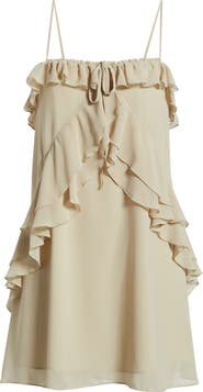 Open Edit Ruffle Chiffon Minidress