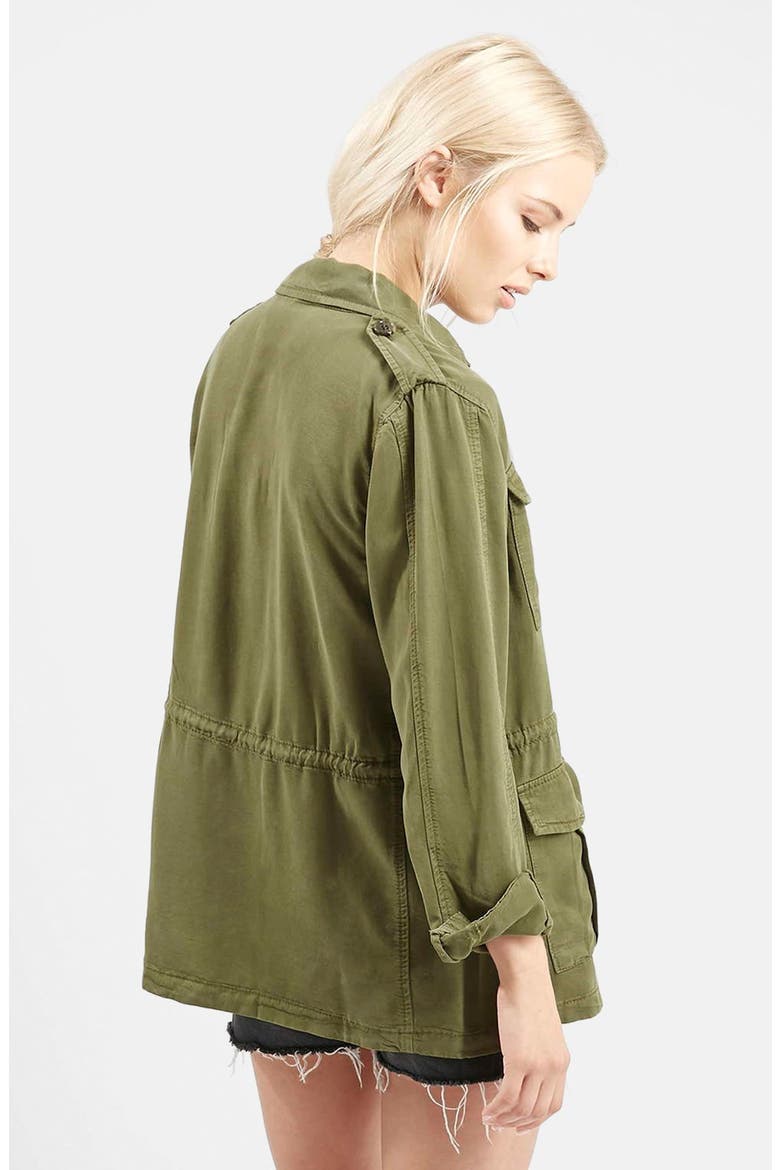 'Elsa' Four Pocket Field Jacket, Alternate, color, OLIVE