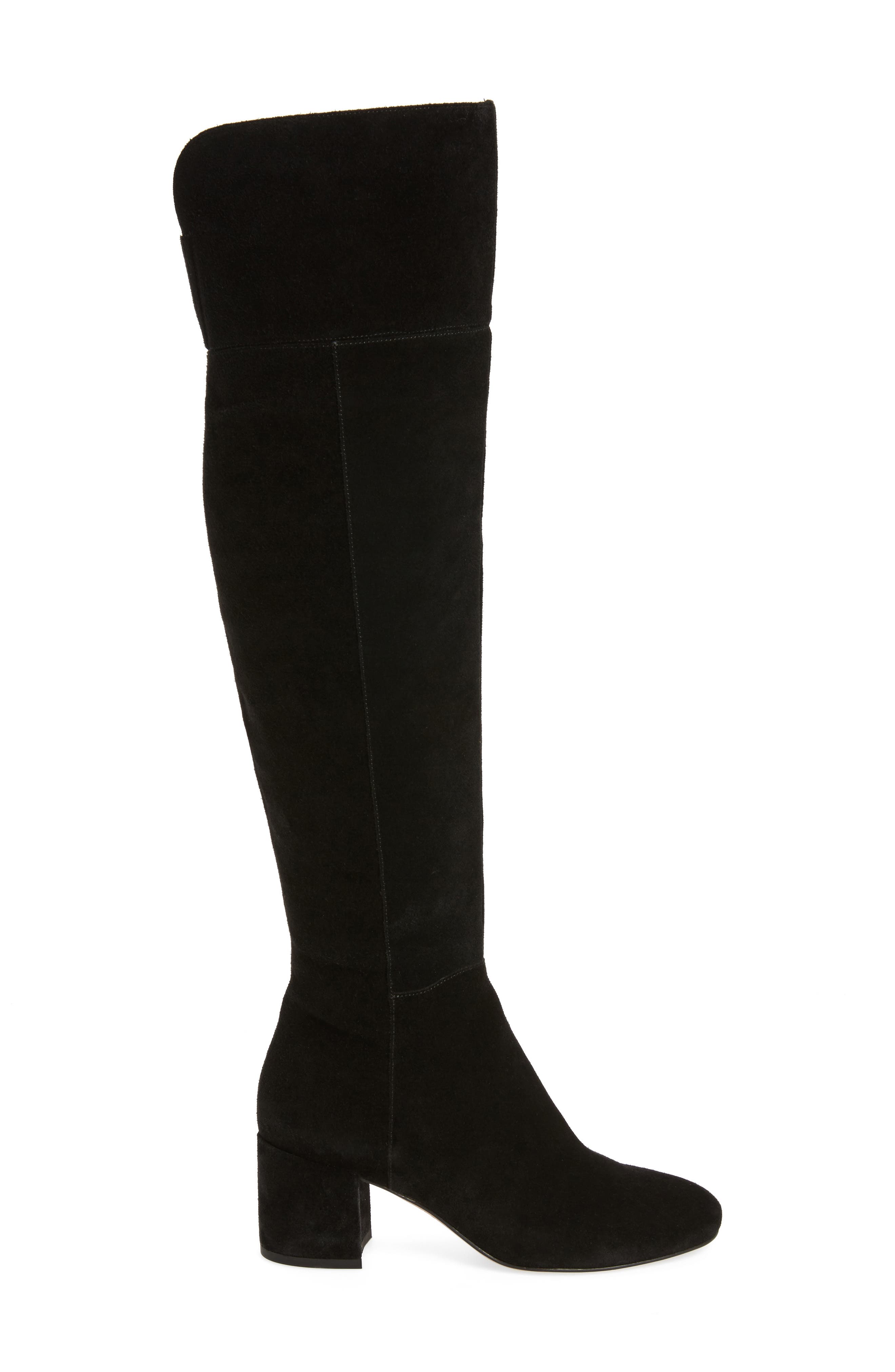 Korrine Over the Knee Boot, Alternate, color, BLACK SUEDE