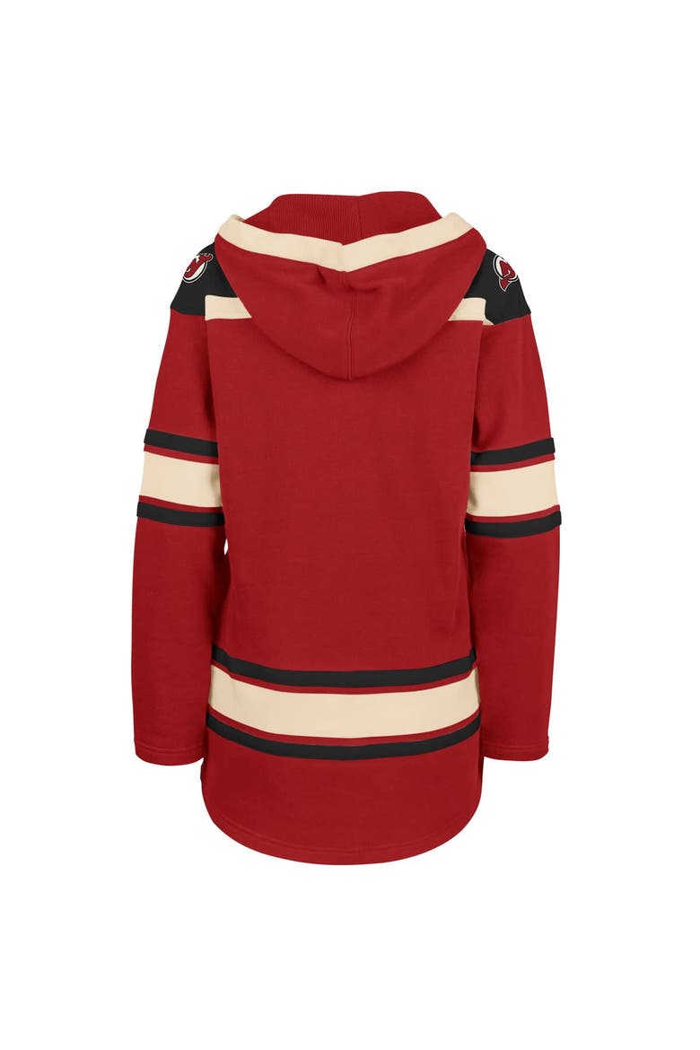 Women's '47  Red New Jersey Devils Superior Lacer Pullover Hoodie, Alternate, color, Red