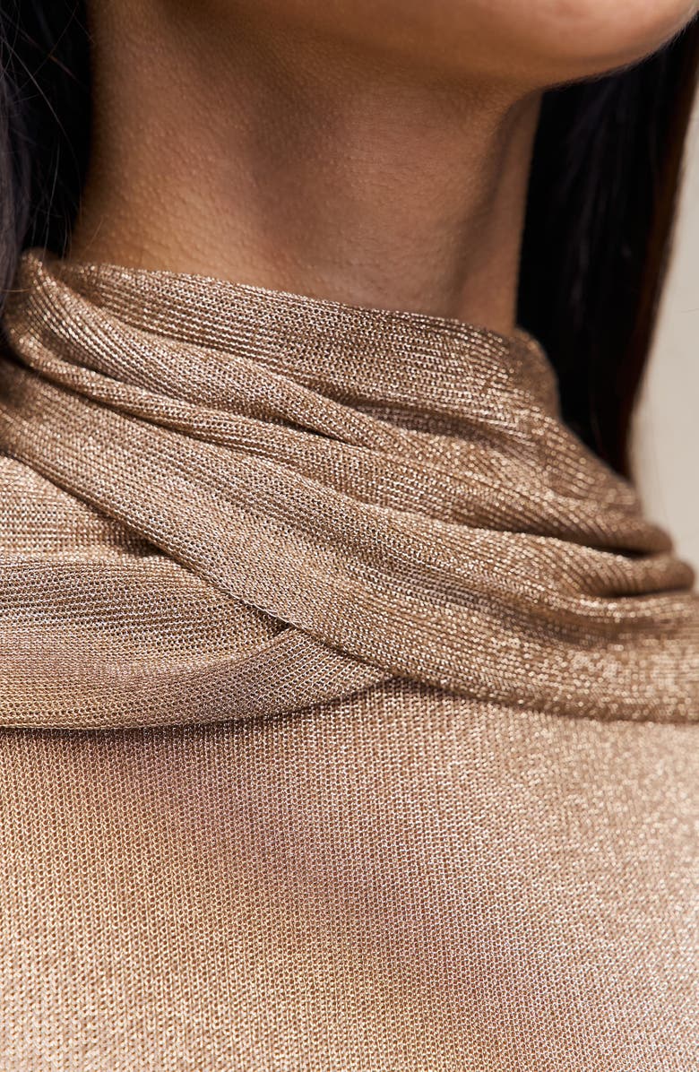 Guizio Serelina Scarf Dress, Alternate, color, Champagne