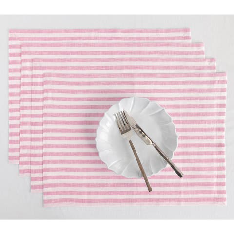 Linen Placemats - Amalfi Stripe, 14" x 19"