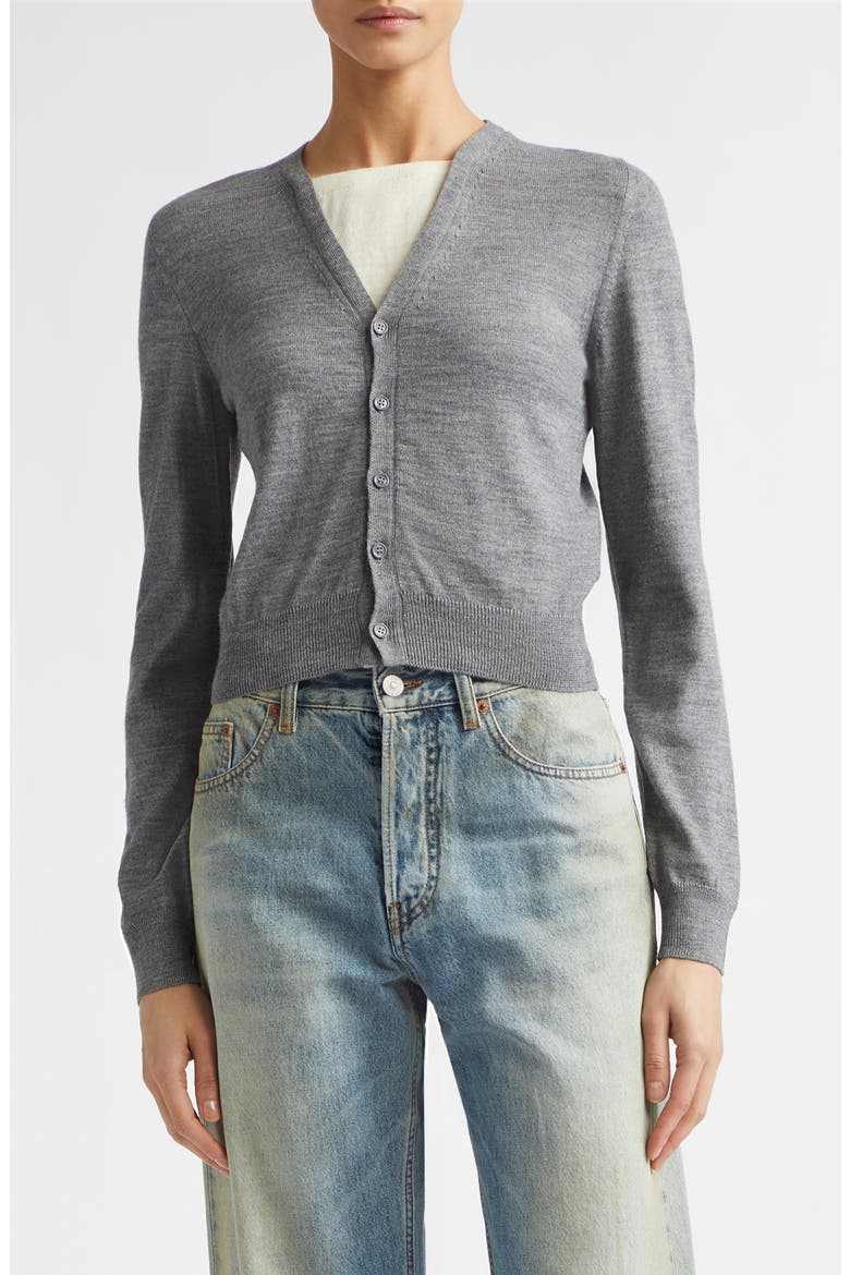 Wool Blend Cardigan, Main, color, GREY MELANGE