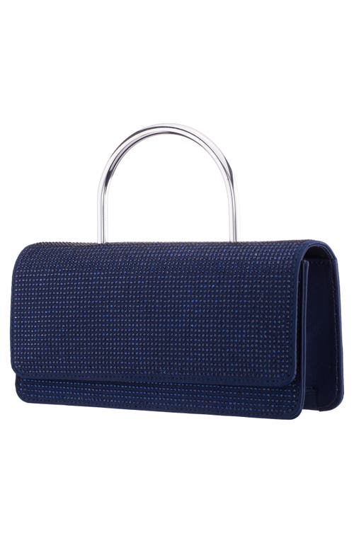 Nina Luca Top Handle Clutch In Blue