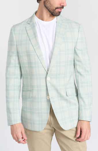 SAVILE ROW CO Mayfair Plaid Notch Lapel Blazer