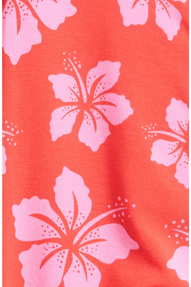 Hibiscus Punch Zip Romper, Alternate, color, RED