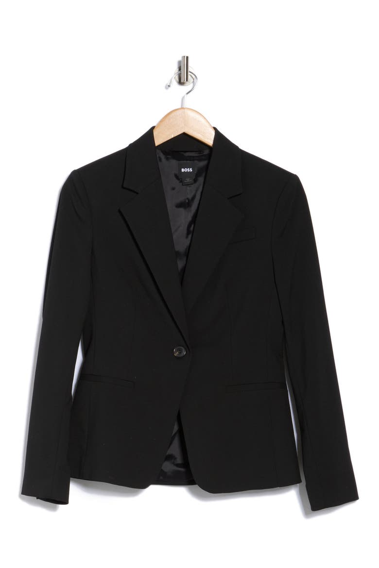 Jia Slim Fit Blazer, Alternate, color, BLACK