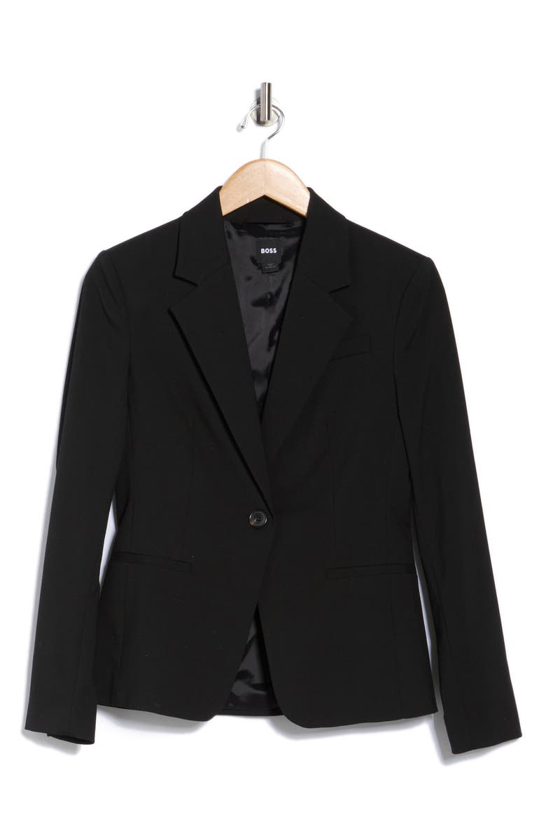 BOSS Jia Slim Fit Blazer, Alternate, color, Black