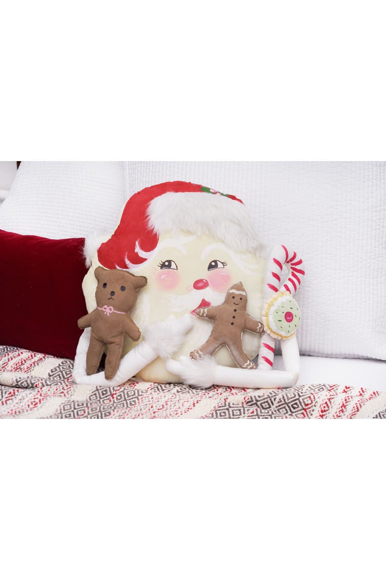 Santa Zombinaland Christmas XMAS Decorative Soft Figurine Pillow, Alternate, color, White