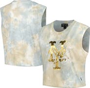 THE WILD COLLECTIVE Women's The Wild Collective White New York Mets Washed Muscle Tank Top