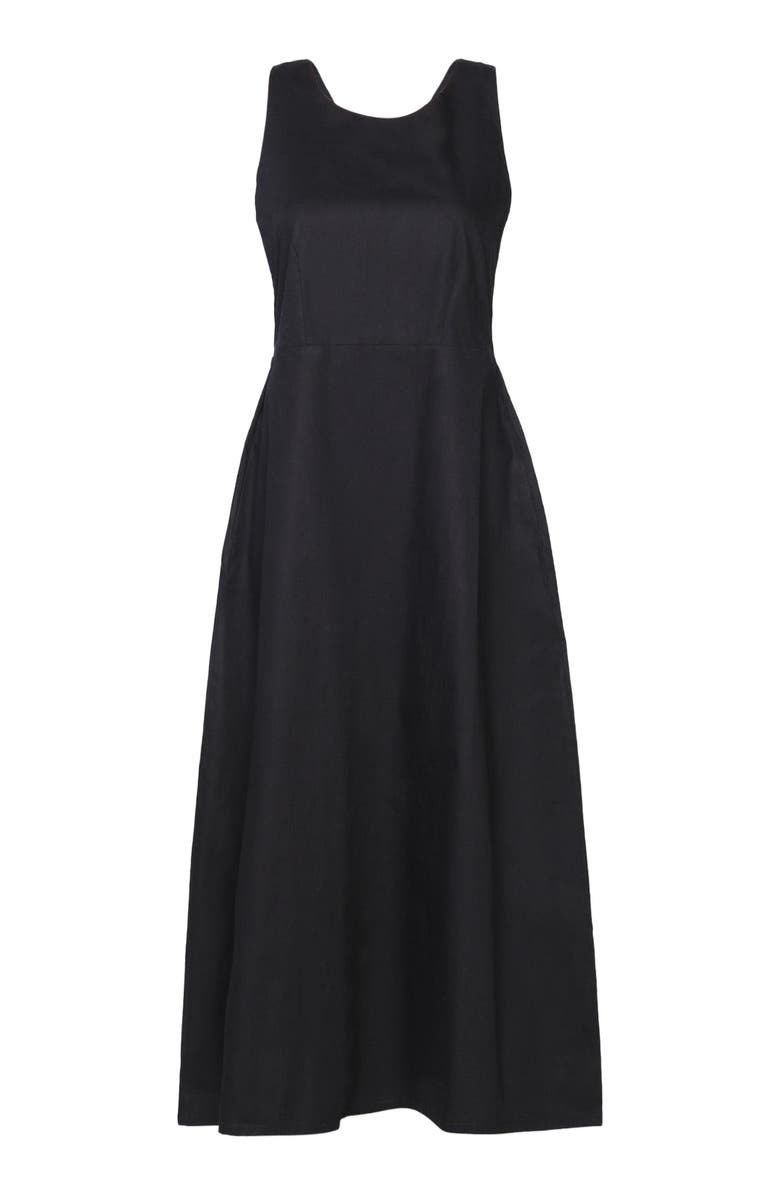 Reistor Cross-back Midi Dress, Alternate, color, Black
