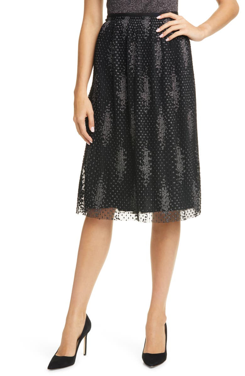 BOSS Velyssa Metallic Detail Skirt, Main, color, 