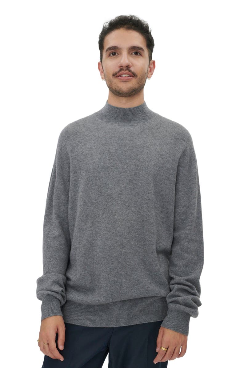 GOBI Mongolian Cashmere High Neck Sweater, Main, color, Dim Gray
