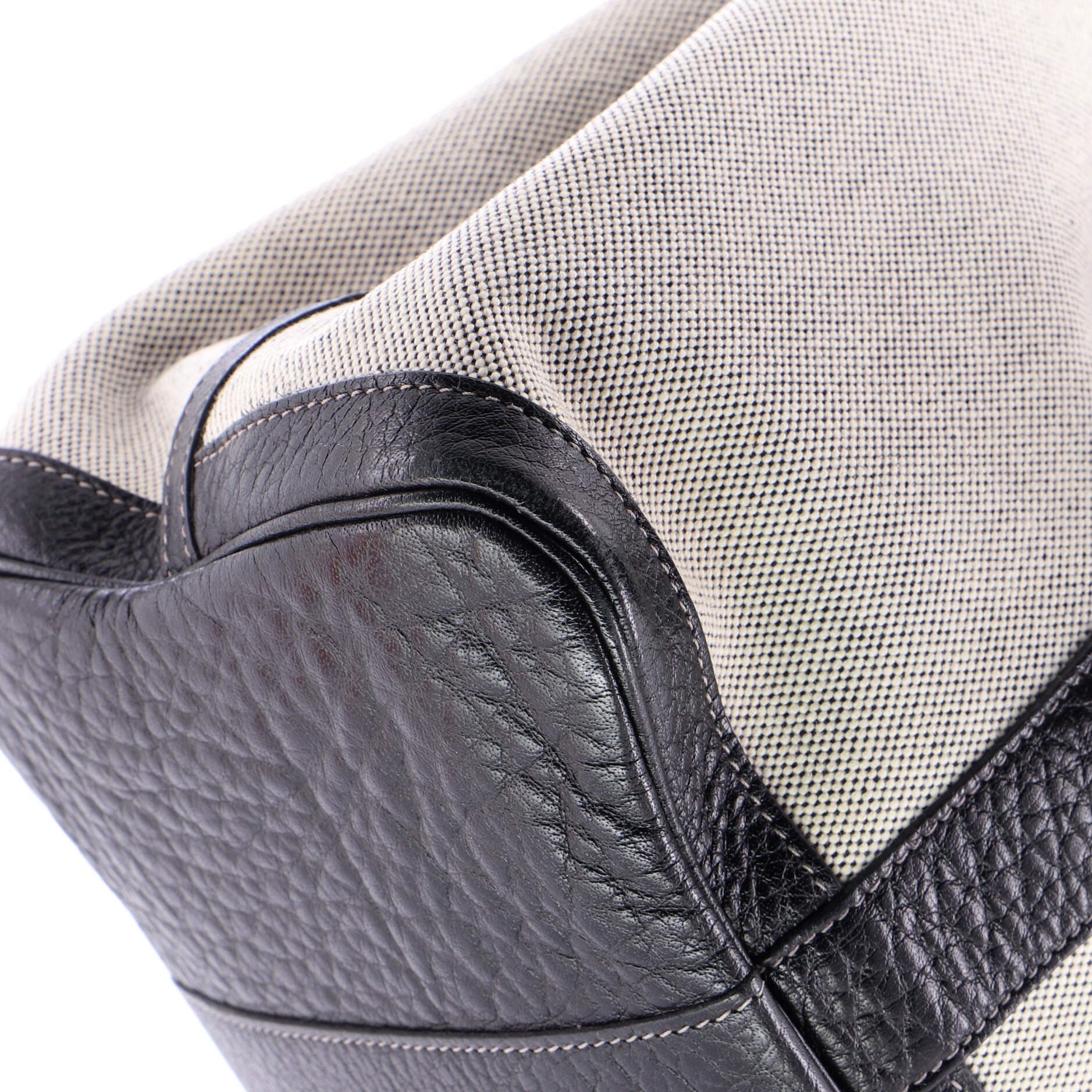 Pre-Owned Hermes Garden Party Tote Toile and Leather 36, Alternate, color, Noir