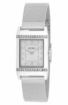 BCBG Retro Quartz Mesh Strap Bracelet Watch, 23mm