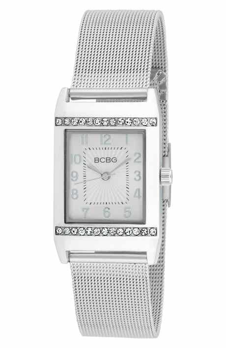 BCBG Retro Quartz Mesh Strap Bracelet Watch, 23mm
