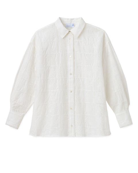 Margaux Eyelet Button Down Shirt
