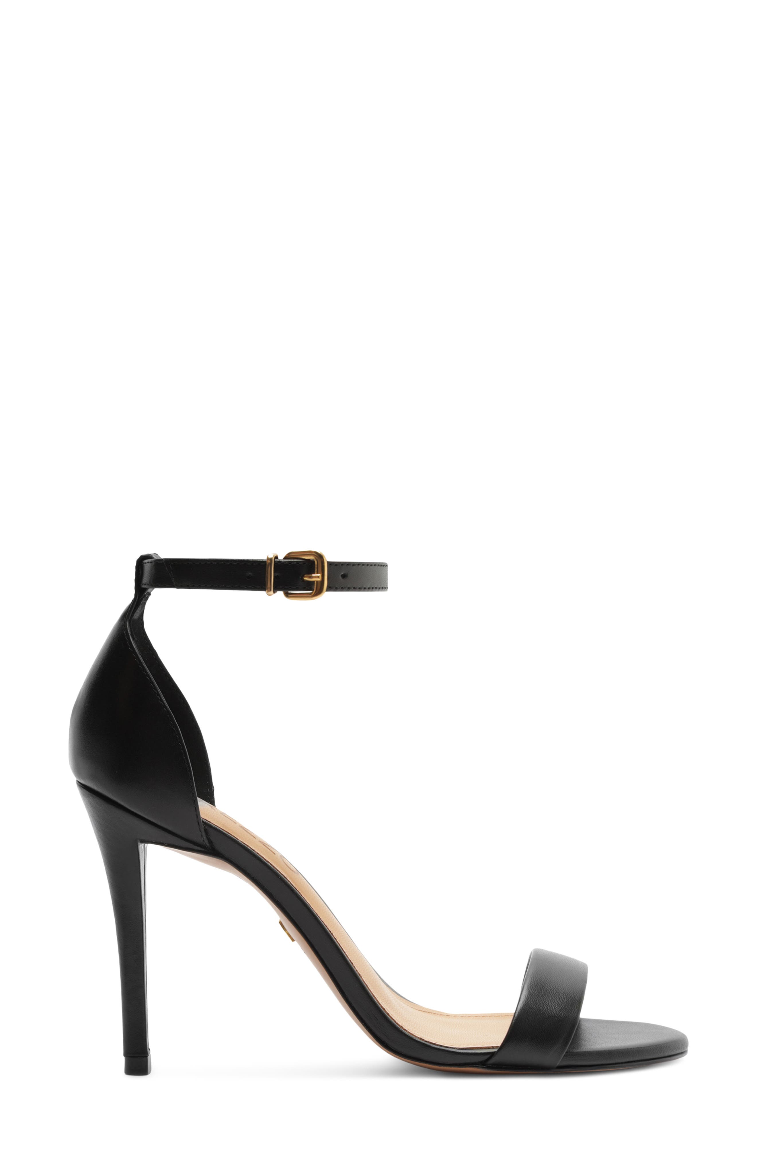 Arezzo Isabelli Ankle Strap Sandal, Alternate, color, Black
