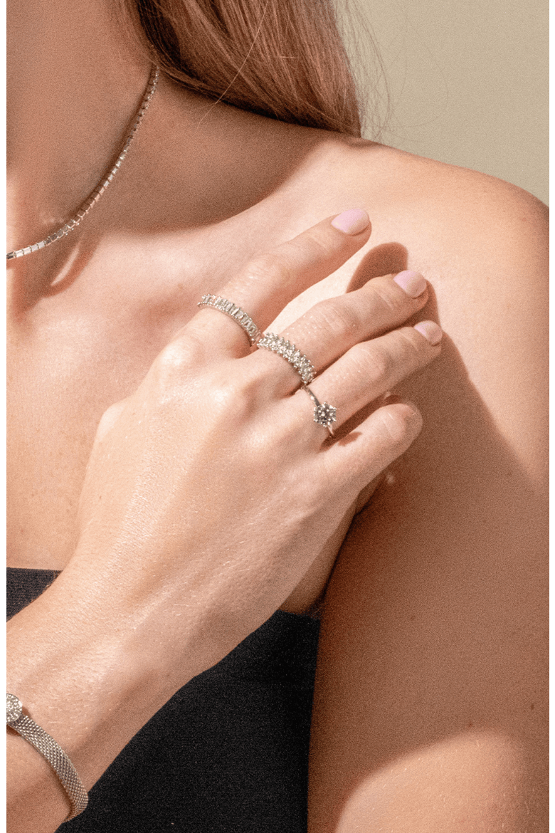 Cassie Band Ring, Size 7 Gift Idea, Alternate, color, Silver