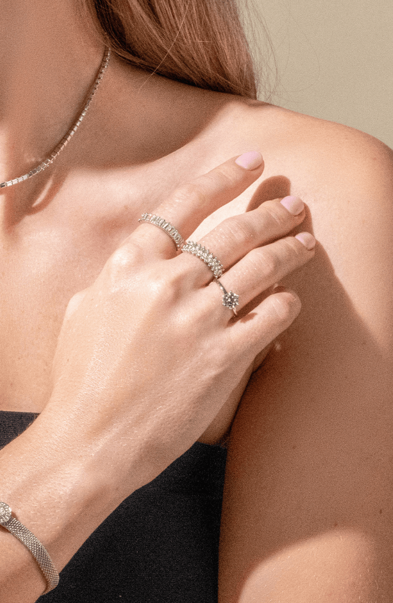 Bearfruit Jewelry Cassie Band Ring, Size 7 Holiday Gift Idea, Alternate, color, Silver