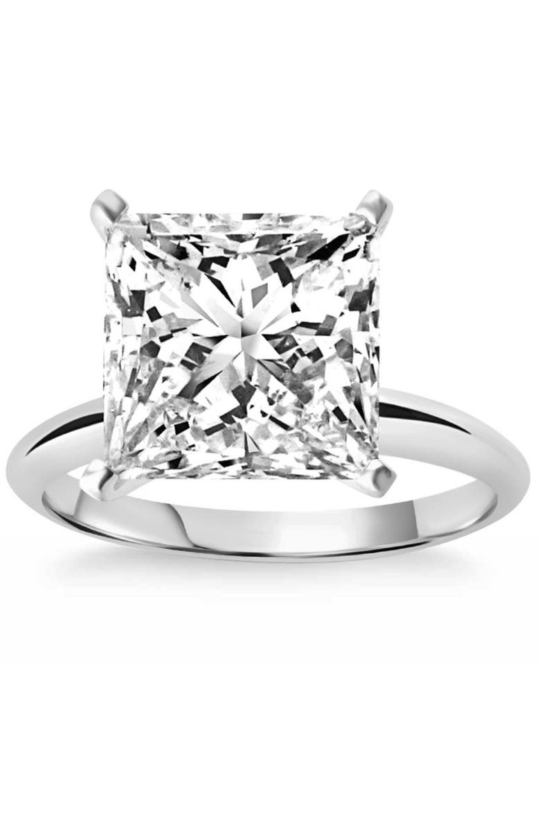 Bliss Diamond 3Ct Certified Princess Cut Solitaire Diamond Engagement Ring 14k Gold Lab Grown, Main, color, 14K Yellow Gold