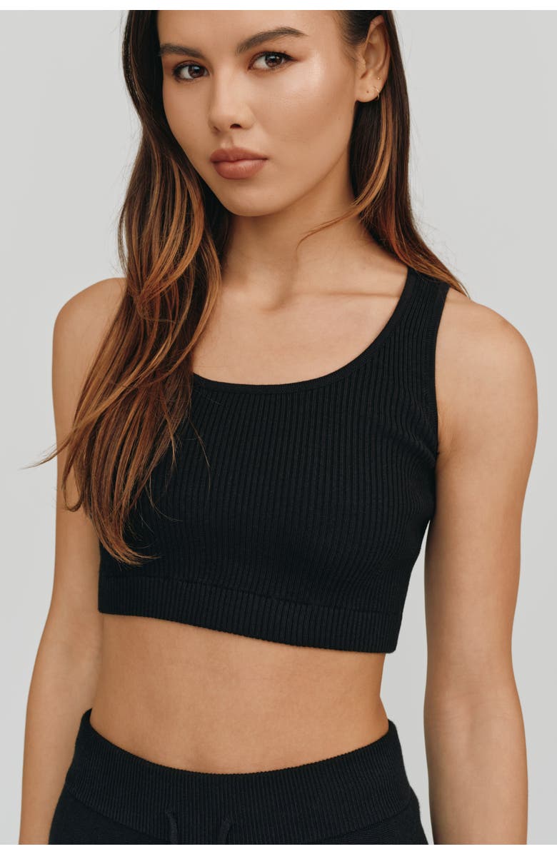 Kathryn McCarron Bardot Cropped Tank, Main, color, Black