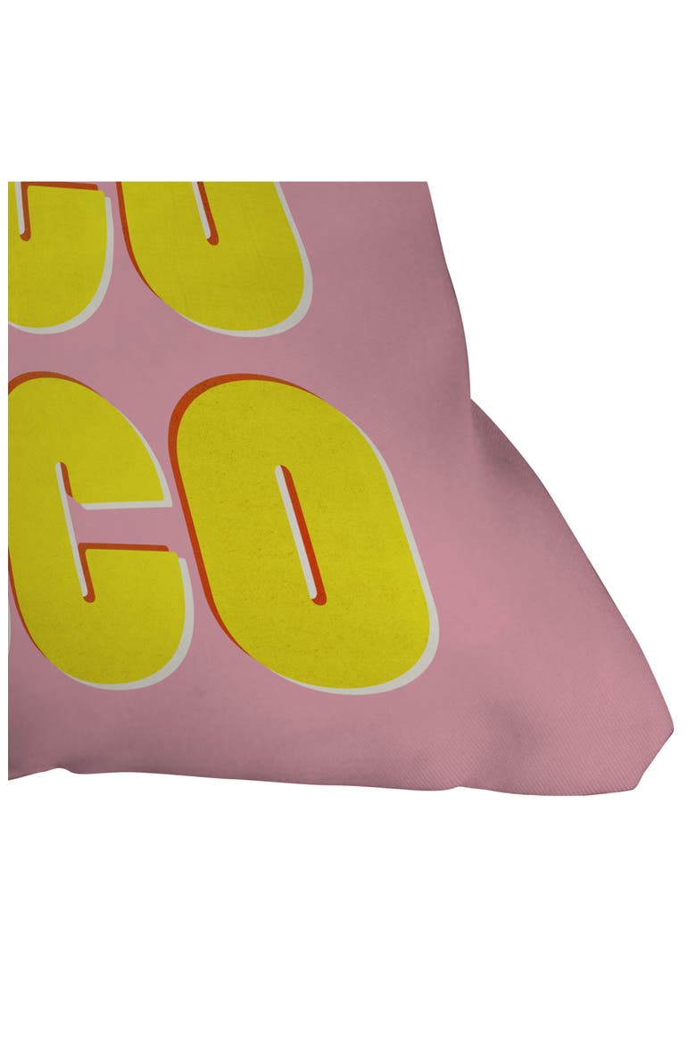 Disco Disco Disco Throw Pillow, Alternate, color, PINK