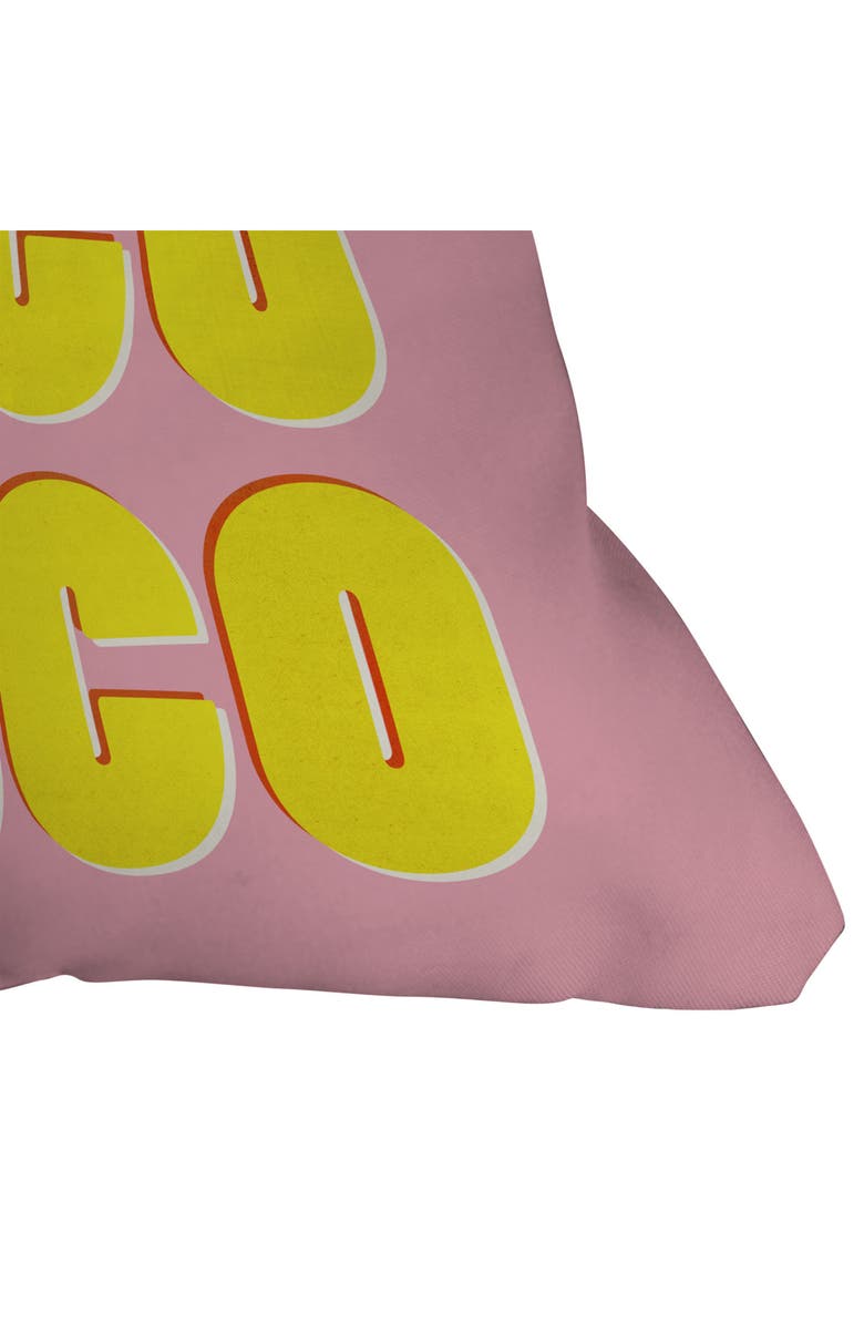 Deny Designs Disco Disco Disco Throw Pillow, Alternate, color, Pink