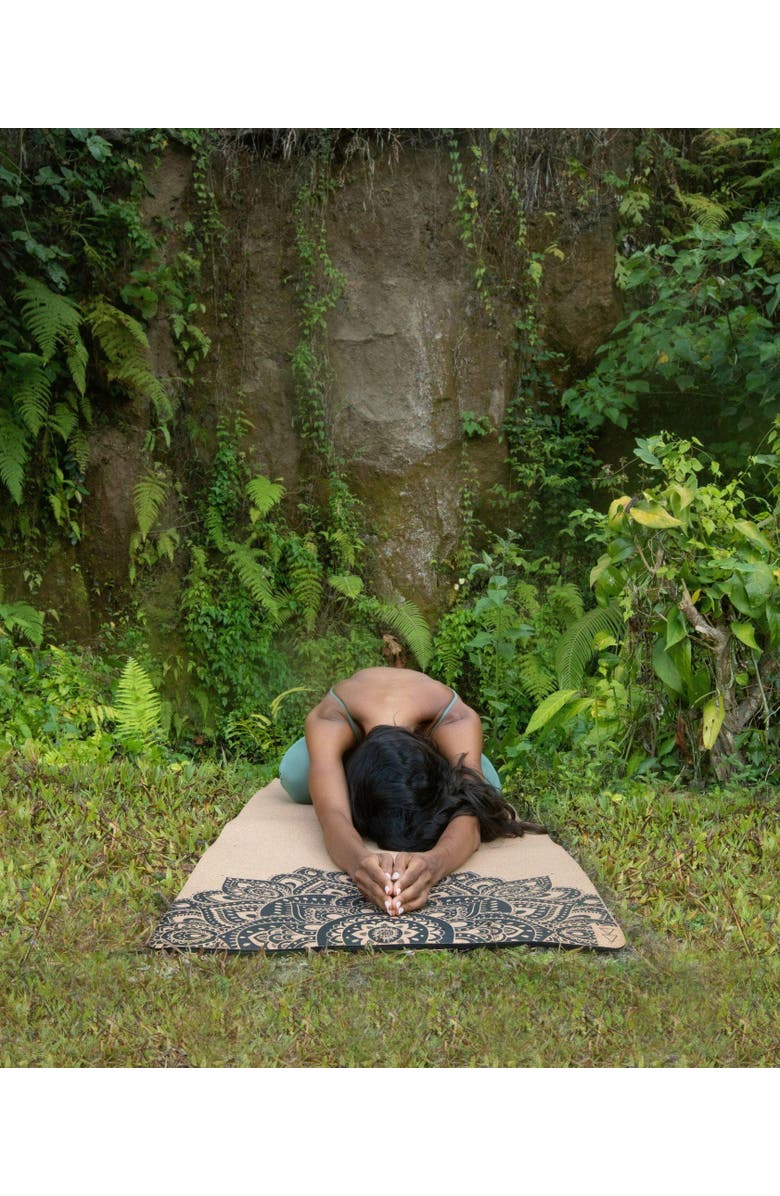 Yoga Design Lab Cork Yoga Mat 3.5mm, Alternate, color, Mandala Black