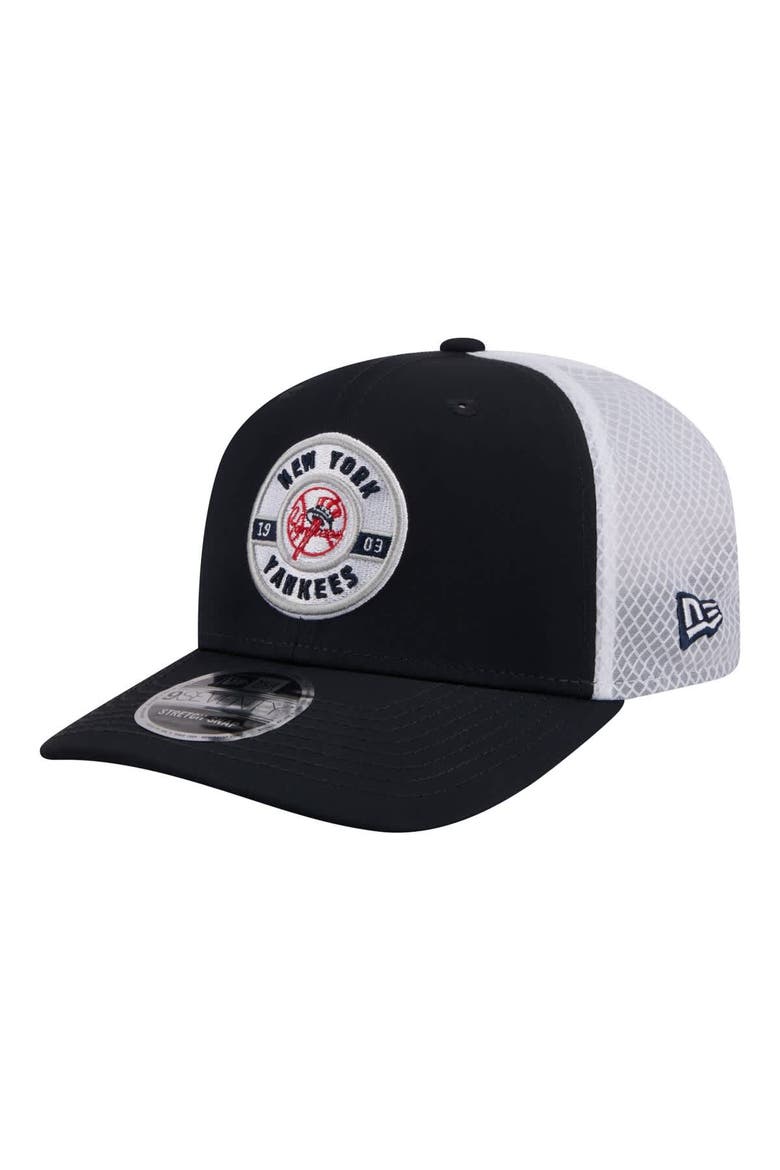 Men's New Era  Navy New York Yankees Active 9SEVENTY Adjustable Trucker Hat, Main, color, Navy