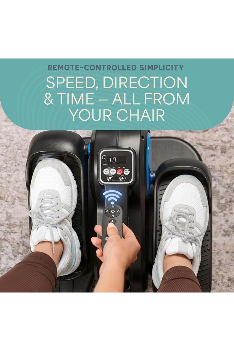 AutoGlide Under Desk Bike Pedal Exerciser Seated Pedal Exerciser for Home or Office, Alternate, color, Black