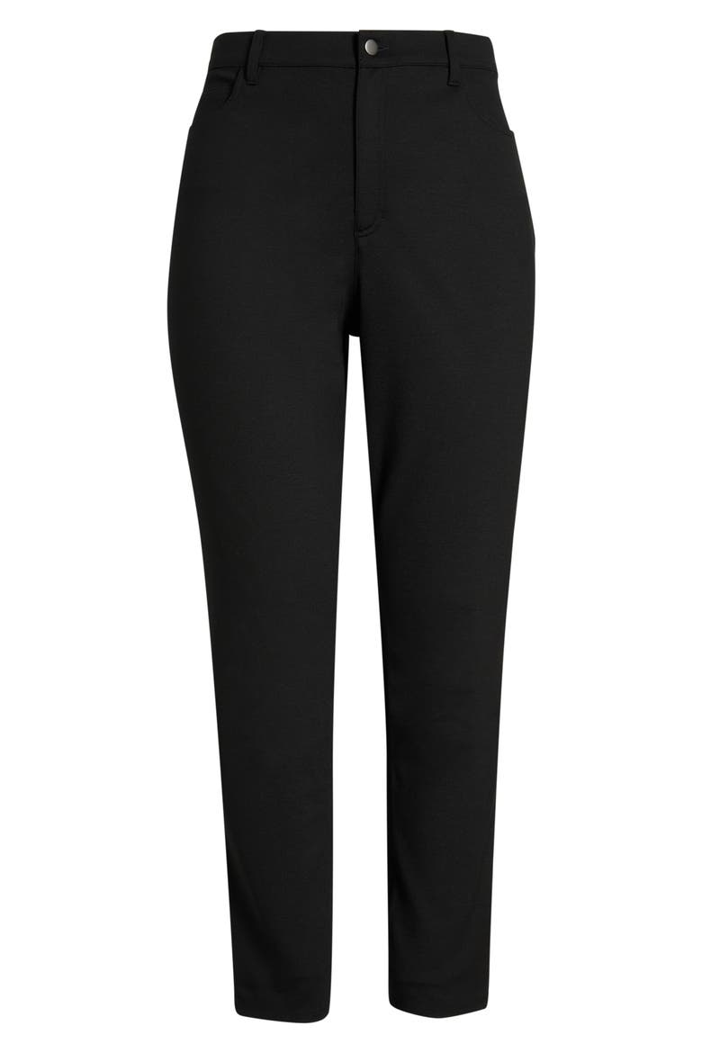 High Waist Slim Pants, Alternate, color, BLACK