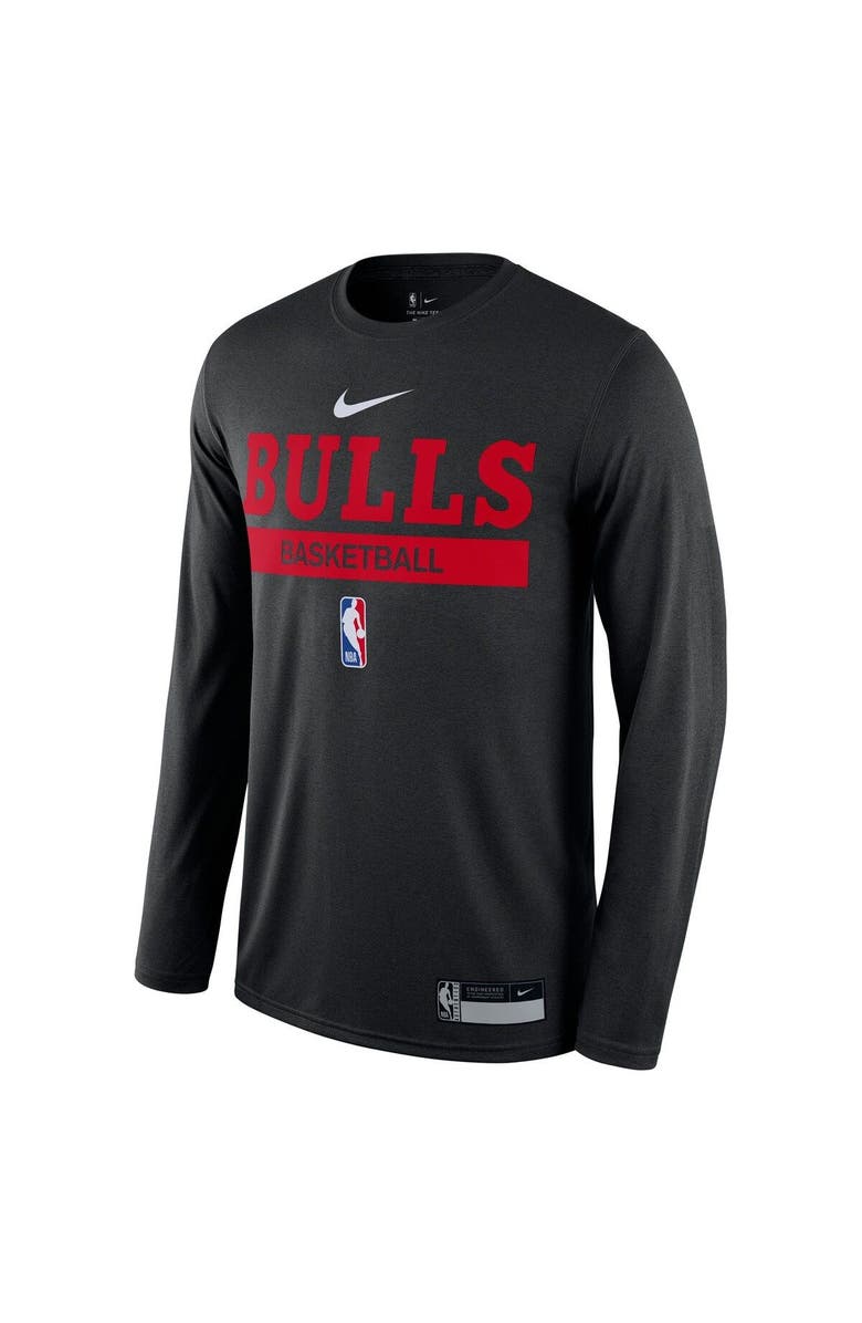 Nike Men's Nike Black Chicago Bulls 2022/23 Legend On-Court Practice Performance Long Sleeve T-Shirt, Alternate, color, 