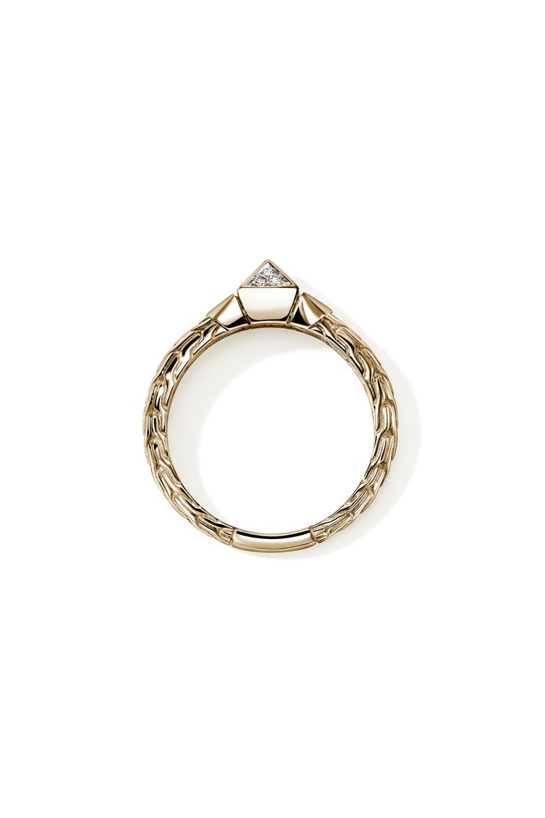 Icon Stud Ring with Pavé Diamonds, Alternate, color, GOLD