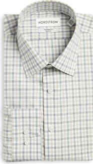 Nordstrom Traditional Fit Check Non-Iron Cotton Dress Shirt