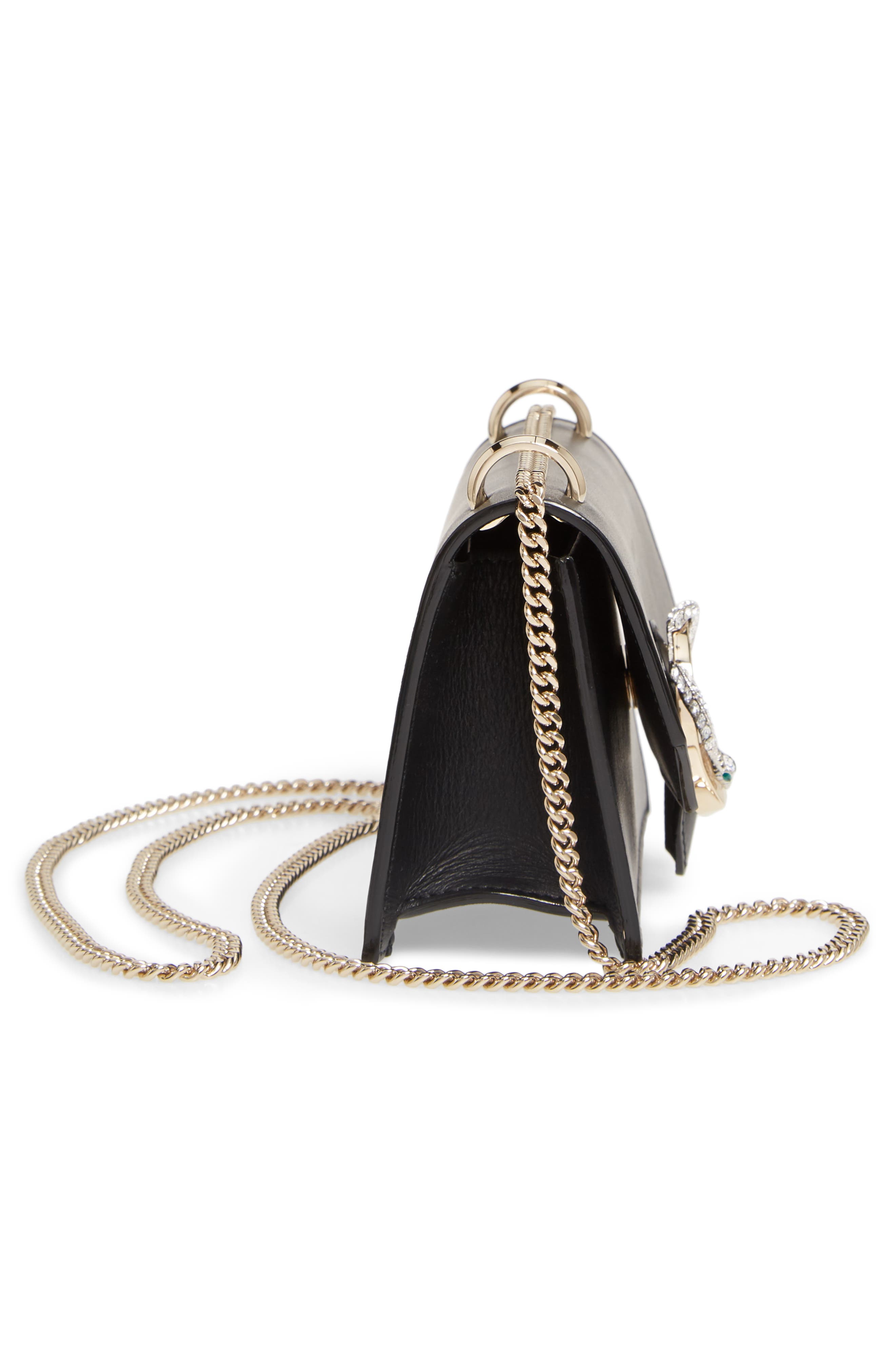 Jimmy Choo Paris Leather Shoulder Bag, Alternate, color, 