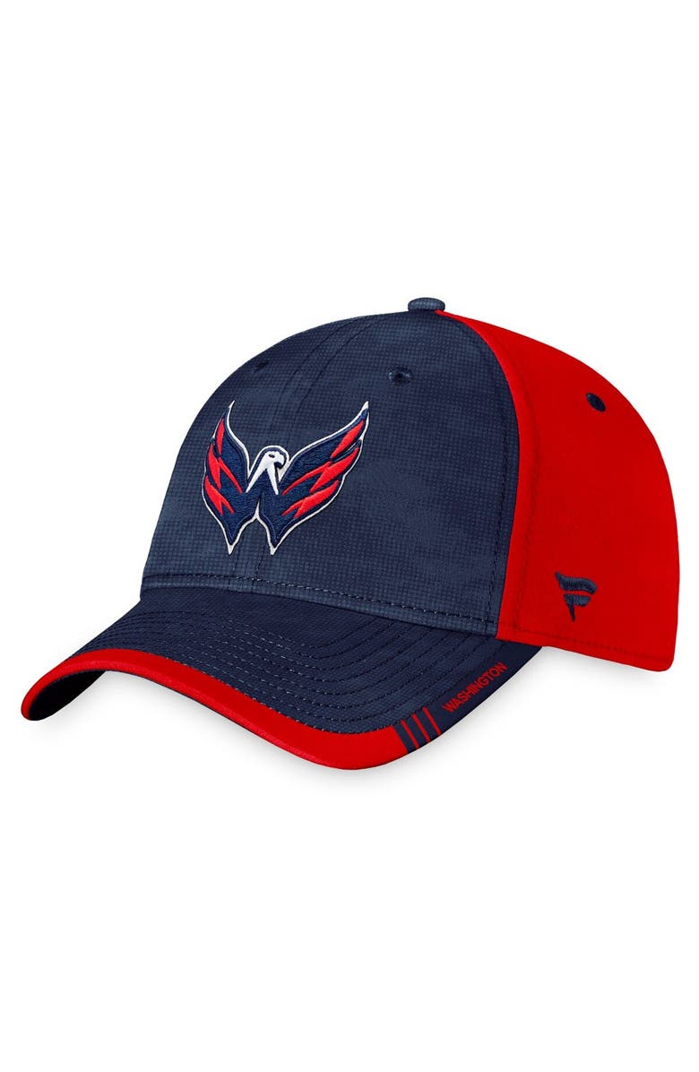 FANATICS Men's Fanatics Branded Navy/Red Washington Capitals Authentic Pro Rink Camo Flex Hat, Main, color, Navy