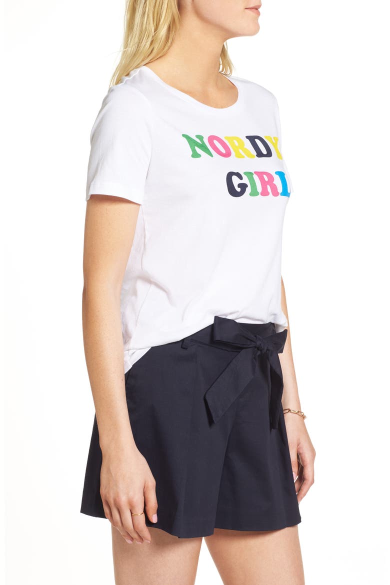 Short Sleeve Cotton Tee, Alternate, color, WHITE MULTI NORDY GIRL