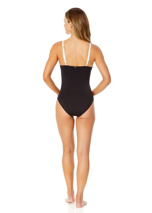 ANNE COLE MESH AROUND MESH INSERT ONE PIECE SWIMSUIT