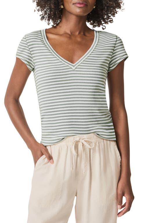 SPLENDID SPLENDID FAYE STRIPE V-NECK T-SHIRT