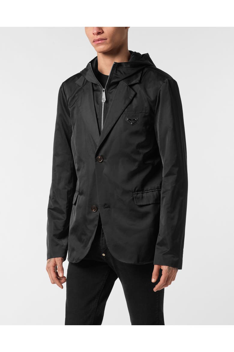 Blazer Hoodie Gigolo Fit Men, Main, color, black