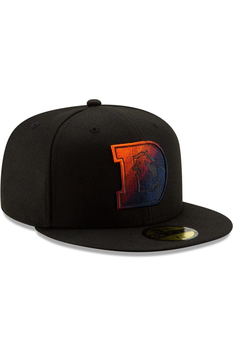New Era Men's New Era Black Denver Broncos Historic Color Dim 59FIFTY Fitted Hat, Alternate, color,