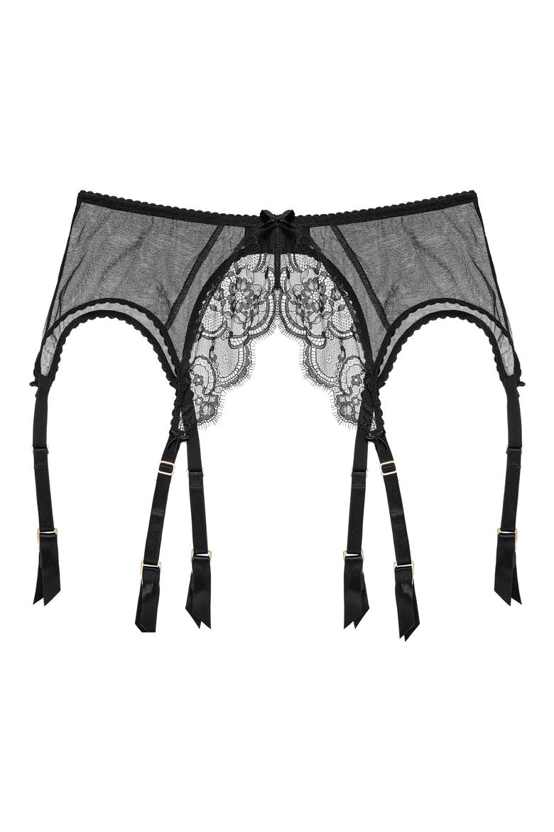 Muse Suspender Belt, Alternate, color, BLACK