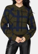 Disturbia Nelly Spliced Jacquard Cropped Jumper