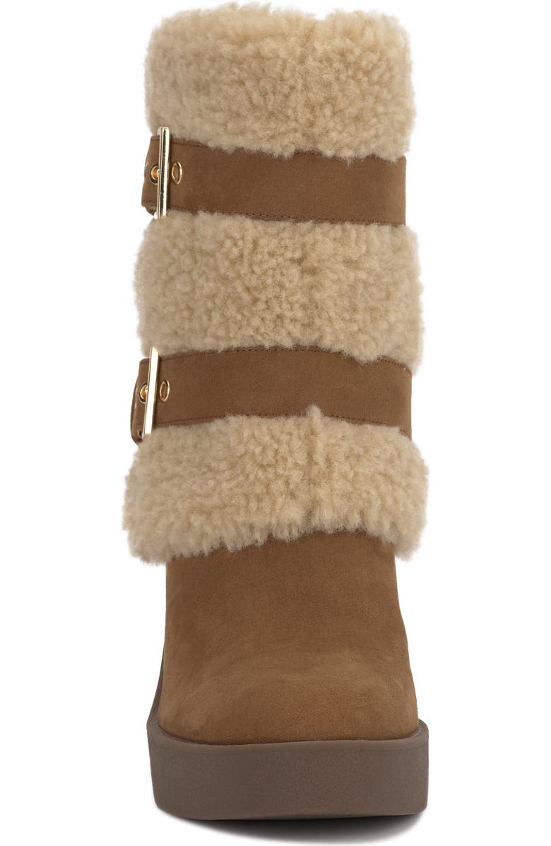 Jessica Simpson Meztyn Faux Shearling Wedge Boot, Alternate, color, Brown 01