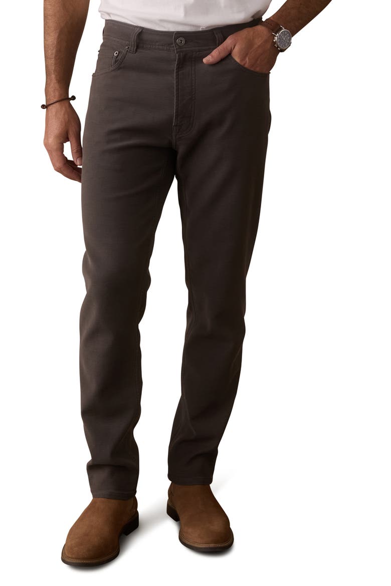 Comfort Terry Straight Leg 5-Pocket Pants, Main, color, MEDIUM WASH