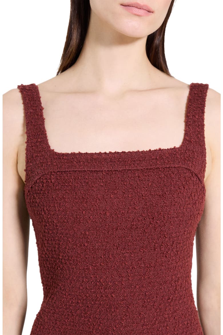 Sleeveless Tweed Minidress, Alternate, color, OXBLOOD RED - 2PY