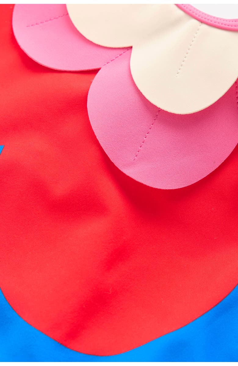 Mini Boden Kids' Flower Appliqué One-Piece Swimsuit, Alternate, color, Cut Out Flower