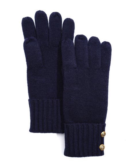 two button knit glove